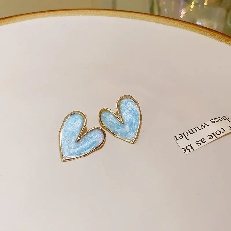 New Fashion love Heart Pearl Earrings for Women Sweet Elegant Temperament Drop Earring Trend Jewelry Accessories