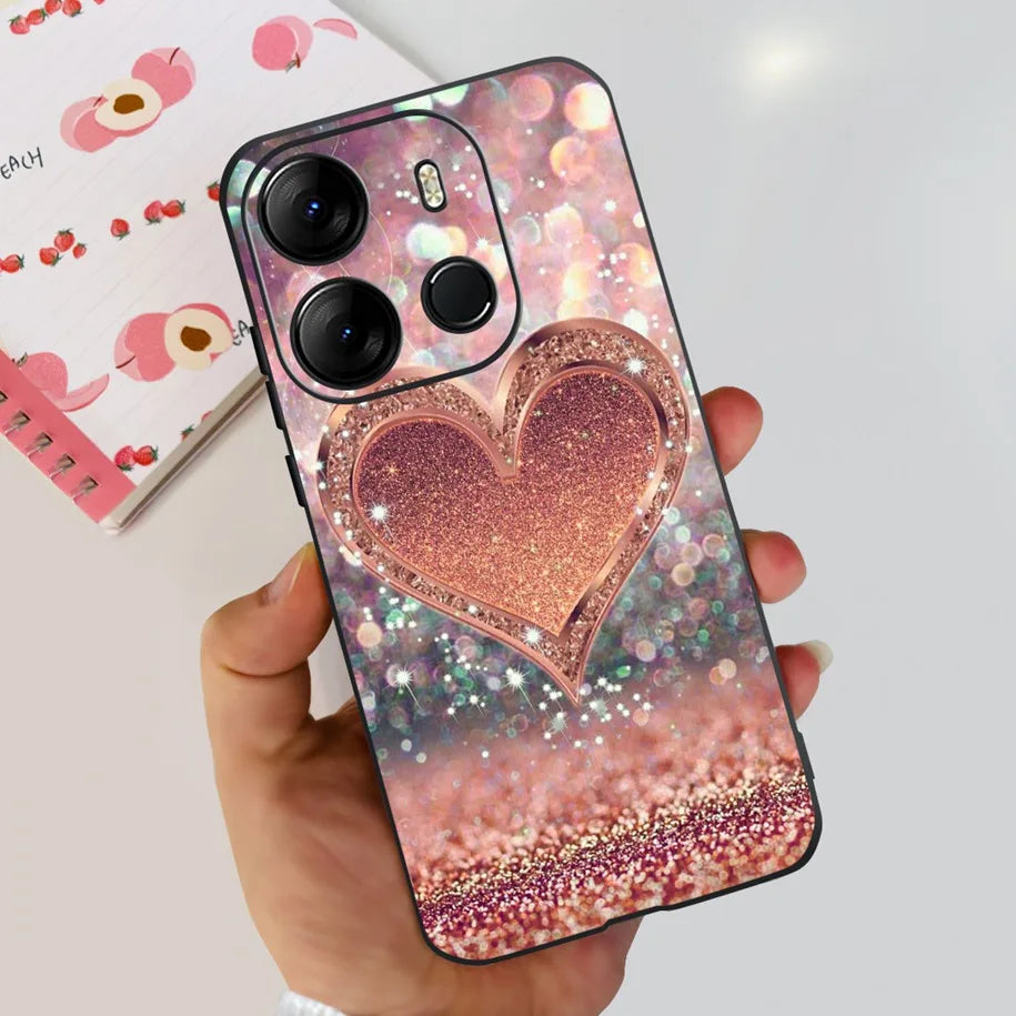 For Infinix Smart 7 HD Case Smart 7 Plus Soft Silicone Cover for Infinix Smart7 HD Capa Smart7hd Phone Cases Cute Dinosaur Funda