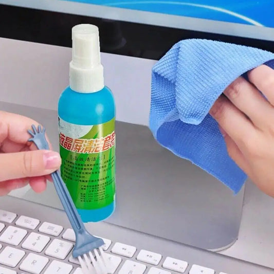 1 Set Brush Cloth Liquid High Qulity Screen Cleaning Kit For LCD TV Tablet Phone Pad Laptop Computer Camera Lens Cleaner