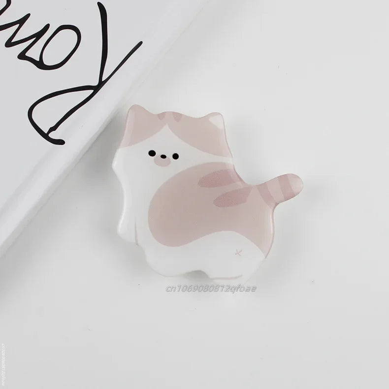 Korea Cute Cartoon Kitten Grip Acrylic Mobile Phone Holder Socket Stand Ring Cell Phone Support Bracket Smartphone Accessories