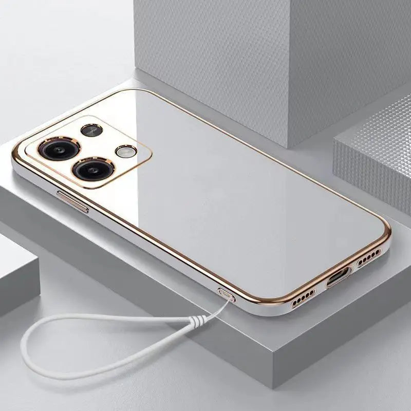 For Redmi Note 13 4G Case Redmi Note 13 PRO 5G 4G Cover Note 13 Pro+ Plus Luxury Square Plating Phone Case Shockproof Back Cover