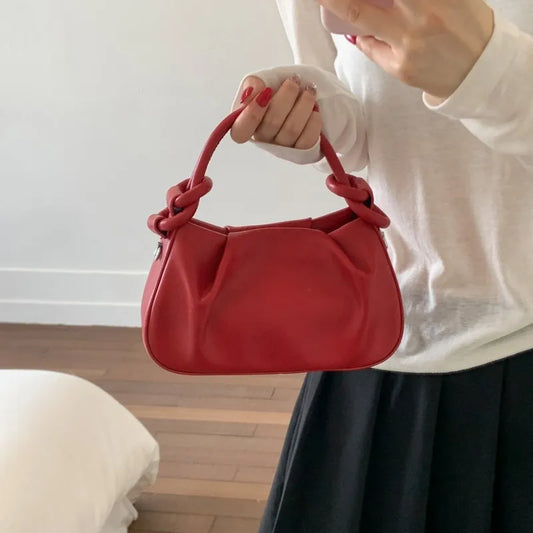 Advanced Sense Retro Women's Shoulder Bags 2025 New Versatile Niche Design Handbags Light Luxury Fashion Solid Crossbody Bag