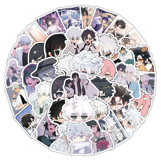 10/30/60PCS Link Click Cute Cartoon Anime Graffiti Sticker Decorative Glasses Case Phone Case Scrapbook Waterproof Decal Toy