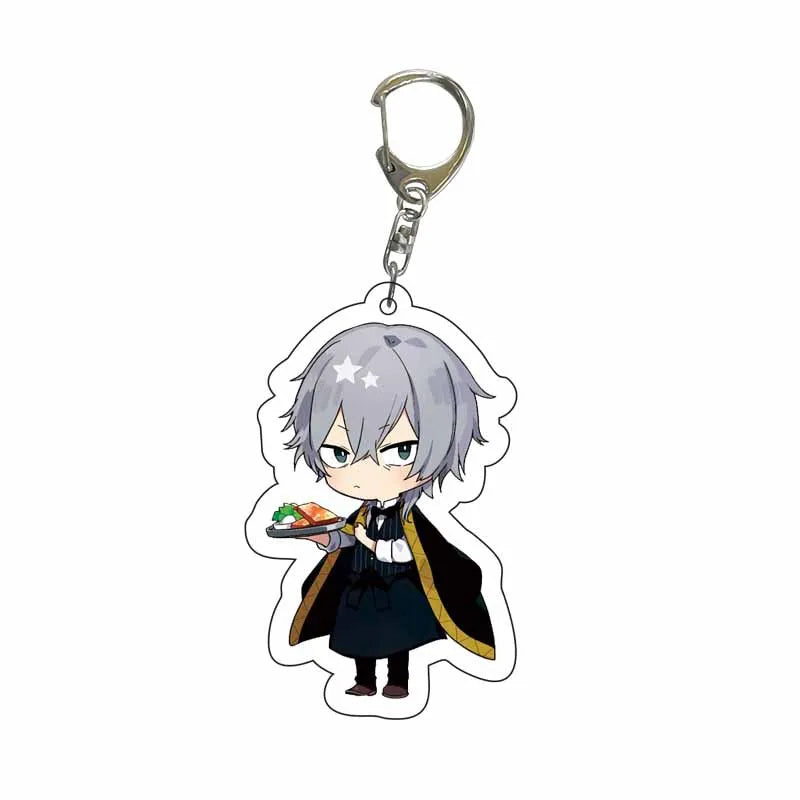 New Dogs Keychain Atsushi Nakajima Dazai Double Sided Transparent Acrylic Pendant Figure Key Holder Jewelry For Fans Accessories