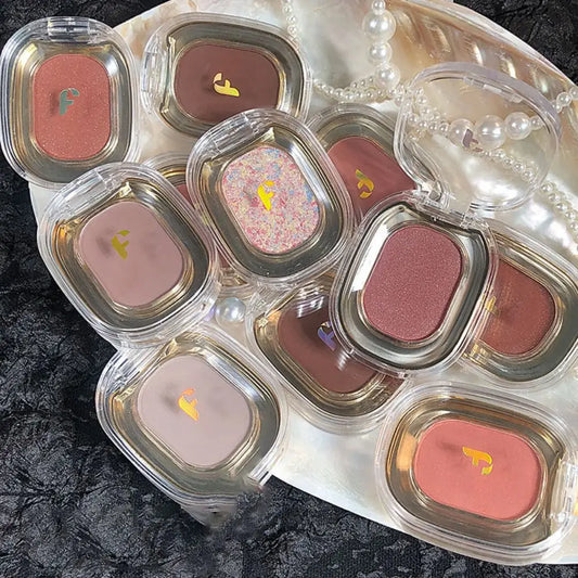Smooth Monochrome Eyeshadow Waterproof Glitter Matte Eyeshadow Palette Long Lasting Low Saturation Eye Cosmetics Women