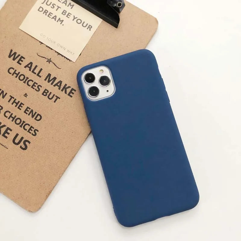 Candy Color Phone Case For iPhone 14 Plus 14 Pro Max 11 12 13 Pro X 7 8 Plus XR XS Max 12 mini Soft TPU shockproof Cover Funda