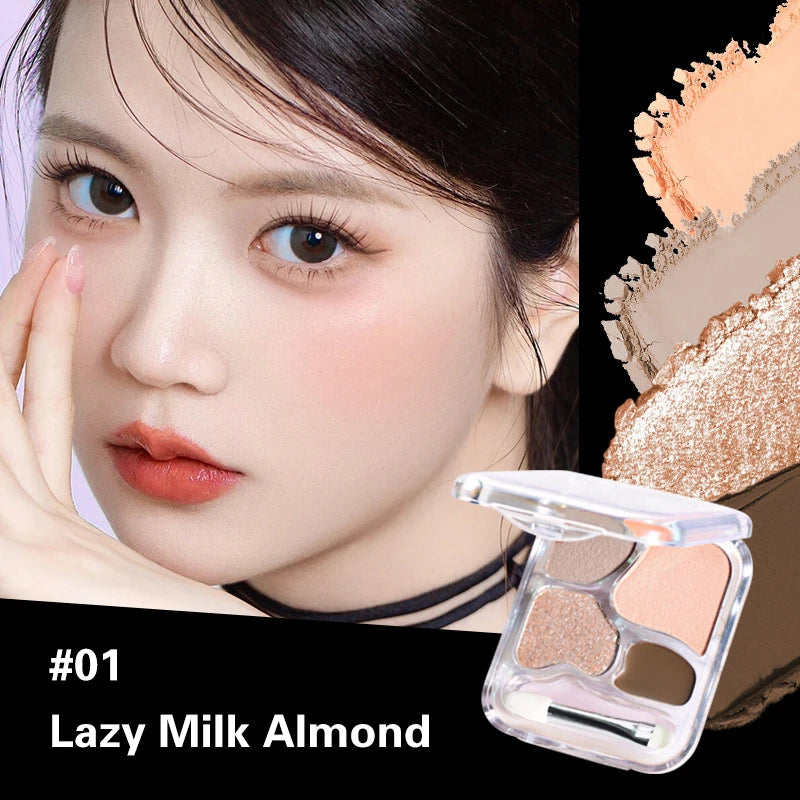 4 Colors Eye Shadow Powder Palette Blush Eyeliner Eyeshadow Highlight Contour Palette Cute Makeup Rare Beauty Cosmetics