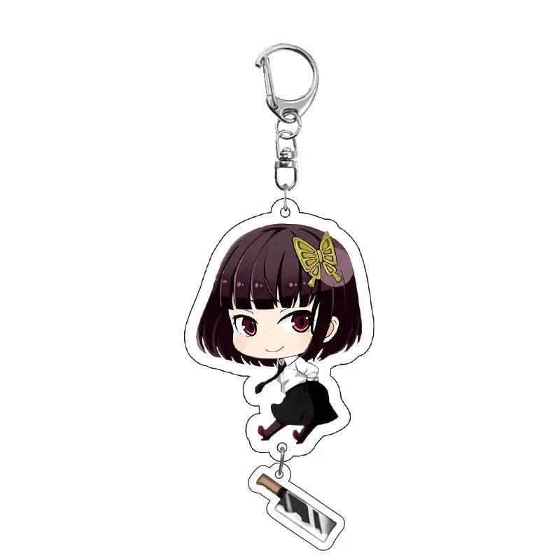 New Dogs Keychain Atsushi Nakajima Dazai Double Sided Transparent Acrylic Pendant Figure Key Holder Jewelry For Fans Accessories