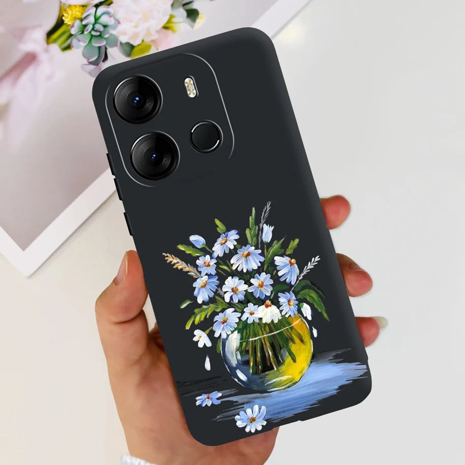 For Infinix Smart 7 HD Case Smart 7 Plus Soft Silicone Cover for Infinix Smart7 HD Capa Smart7hd Phone Cases Cute Dinosaur Funda
