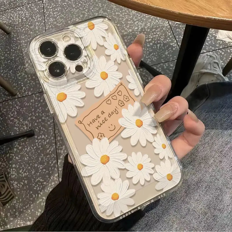 Flower Case For Samsung Galaxy A06 A56 A16 A36 A55 5G A15 A54 A14 A34 A50 A23 A32 A33 A31 A51 A71 A05 A05S S25 Ultra Plus Cover