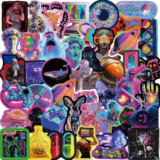 10/30/52PCS INS Cyberpunk Cartoon Graffiti Stickers for DIY Laptop Phone Snowboard Luggage Fridge Waterproof Sticker Kid Toys