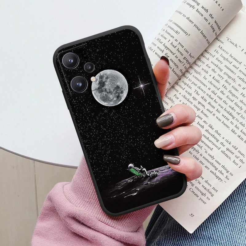 For Realme 9 4G Case 9 Pro Plus Cover Cute Heart Flower Back Cover Soft Silicone Protective Funda For OPPO Realme 9 Pro+ Shell