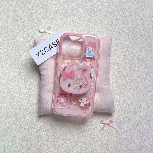 MINISO Kawaii Anime My Melody Cartoon Girl Soft Shell Anti-fall Mobile Phone Case Student Surroundings Iphone Mobile Phone Case
