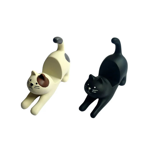 Kitten Mobile Phone Tablet Desktop Storage Stand, Stable Small Decoration, Resin Material, Mobile Phone Mount Stand, 1Pcs