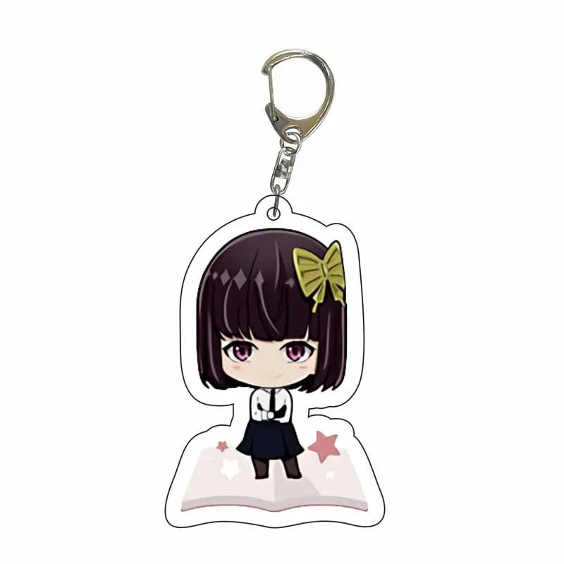 New Dogs Keychain Atsushi Nakajima Dazai Double Sided Transparent Acrylic Pendant Figure Key Holder Jewelry For Fans Accessories