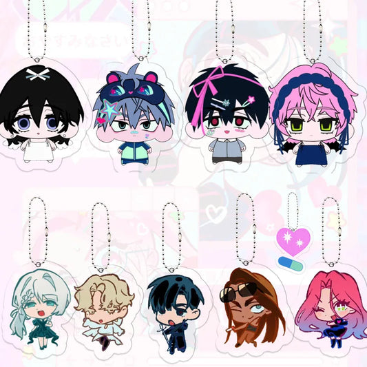 Alien Stage Acrylic Keychain Anime Sua Mizi Luka Till Ivan Anime Cartoon Hyuna Key Ring Exquisite Backpack Pendant Festival Gift