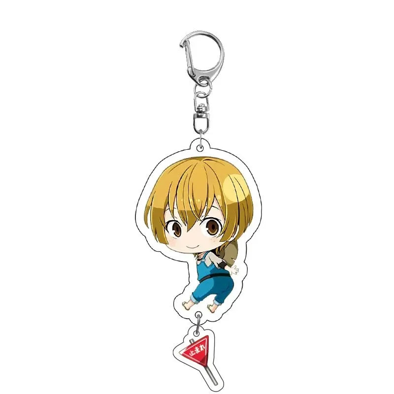 New Dogs Keychain Atsushi Nakajima Dazai Double Sided Transparent Acrylic Pendant Figure Key Holder Jewelry For Fans Accessories