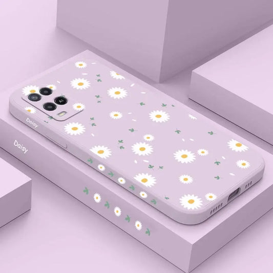 Deciduous Daisies Phone Case For OPPO A54 A74 A57 A96 A76 A36 A95 A12 A15 A15S A16 A16K A9 A5 2020 Reno 8 8Z 7 7Z 6 5 F9 4G 5G