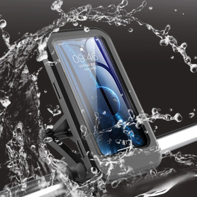 Waterproof Motorcycle Bike Mobile Phone Holder Magnetic Universal Bicycle GPS 360° Swivel Adjustable Motorcycle Cellphone Holder