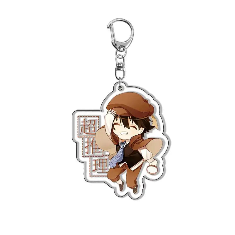 New Dogs Keychain Atsushi Nakajima Dazai Double Sided Transparent Acrylic Pendant Figure Key Holder Jewelry For Fans Accessories