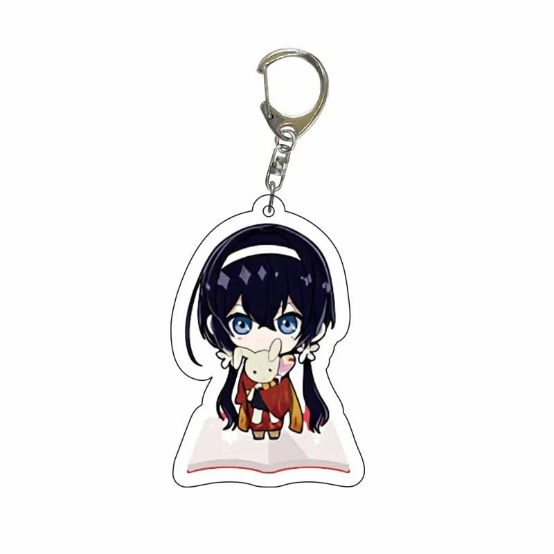 New Dogs Keychain Atsushi Nakajima Dazai Double Sided Transparent Acrylic Pendant Figure Key Holder Jewelry For Fans Accessories