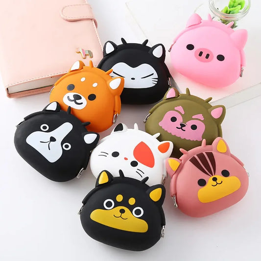 Fashion Coin Purse Cute Wallet for Children Mini Purse Soft Female Coin Bag Cartoon Silicone Clutch Bag Hasp Pouch Monedas Mujer