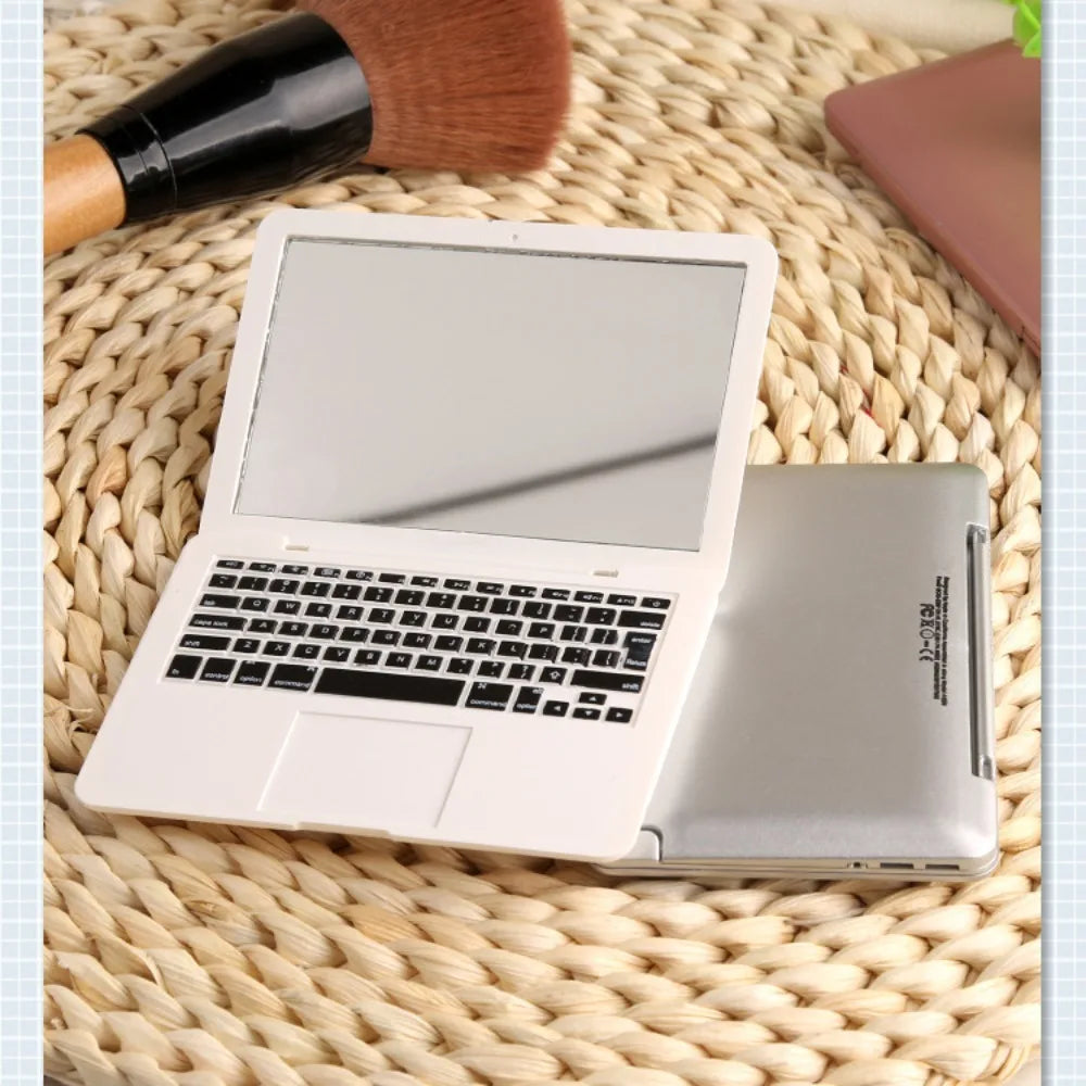 Pocket Laptop Mini Makeup Mirror Glass Handheld Pocket Mirror Magnifying Vanity Folding Mirrors Makeup Accessories