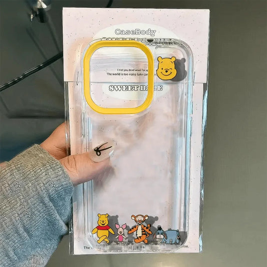 Cute Winnie The Pooh Friends Kawaii Phone Case For IPhone 15 14 12 13 11 Pro Max XR XS MAX 7 8 PLUS Y2K Cartoon Lovely Cover