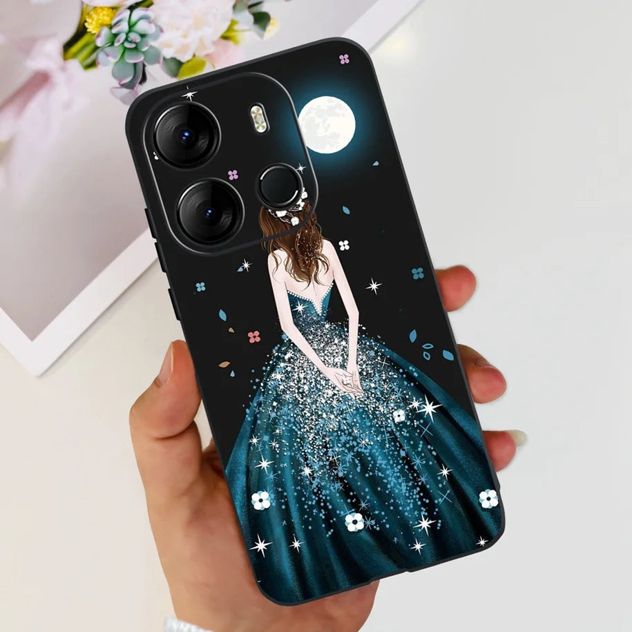 For Infinix Smart 7 HD Case Smart 7 Plus Soft Silicone Cover for Infinix Smart7 HD Capa Smart7hd Phone Cases Cute Dinosaur Funda