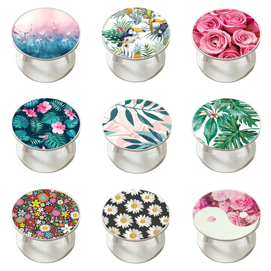 Popular Phone Holder Popping Pocket Socket Stand Colored Drawing Rotatable Expanding Ring Grip For Xiaomi iPhone 11 12 13 iPAD