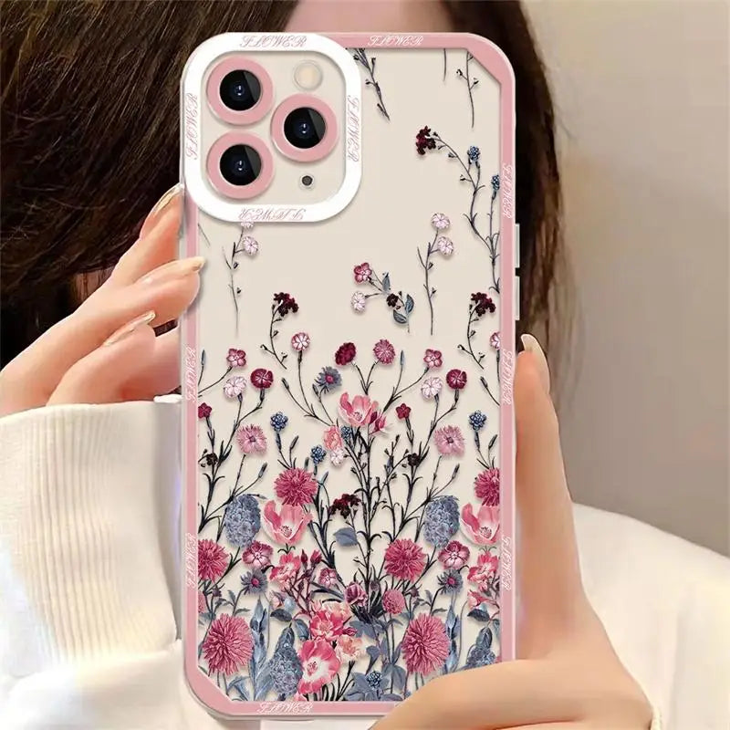 Flower Case For Samsung Galaxy A06 A56 A16 A36 A55 5G A15 A54 A14 A34 A50 A23 A32 A33 A31 A51 A71 A05 A05S S25 Ultra Plus Cover