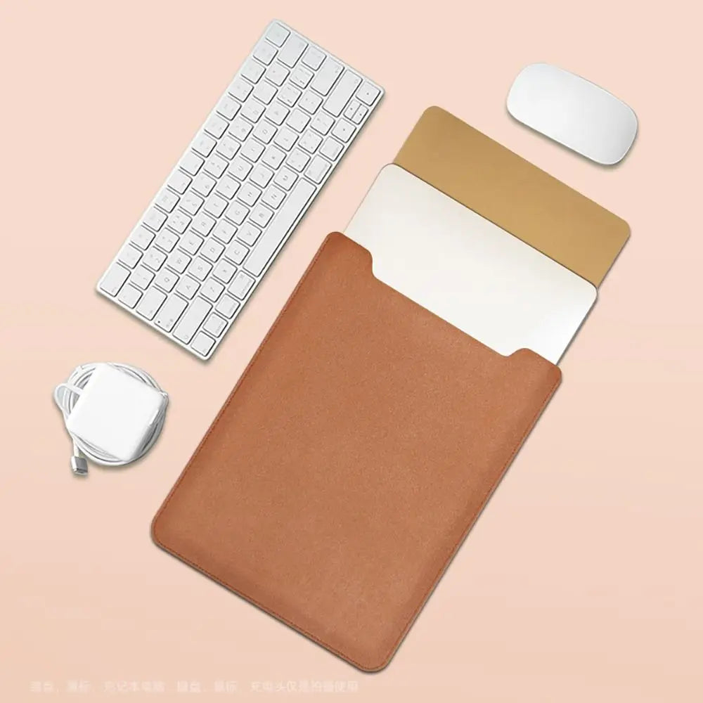 Multiple Sizes Laptop Sleeve Case Ultra Thin PU Leather Cover Shockproof Notebook Bag Protective Pouch for HP/Dell/Surface