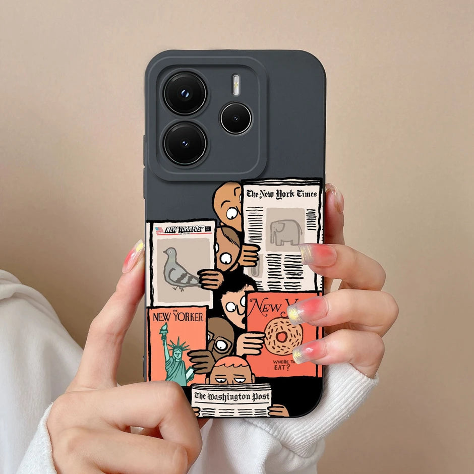 Case For Redmi Note 14 Pro Plus 4G 5G Pretty Sweet Girls Silicone Soft Protective Cover For RedmiNote14 14Pro Plus Fundas Bumper