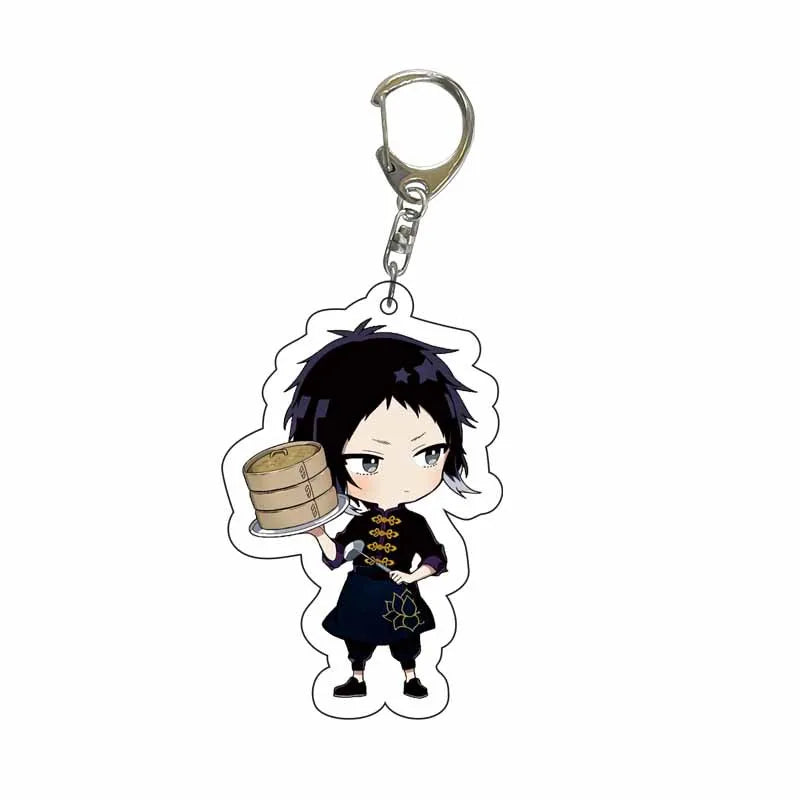 New Dogs Keychain Atsushi Nakajima Dazai Double Sided Transparent Acrylic Pendant Figure Key Holder Jewelry For Fans Accessories