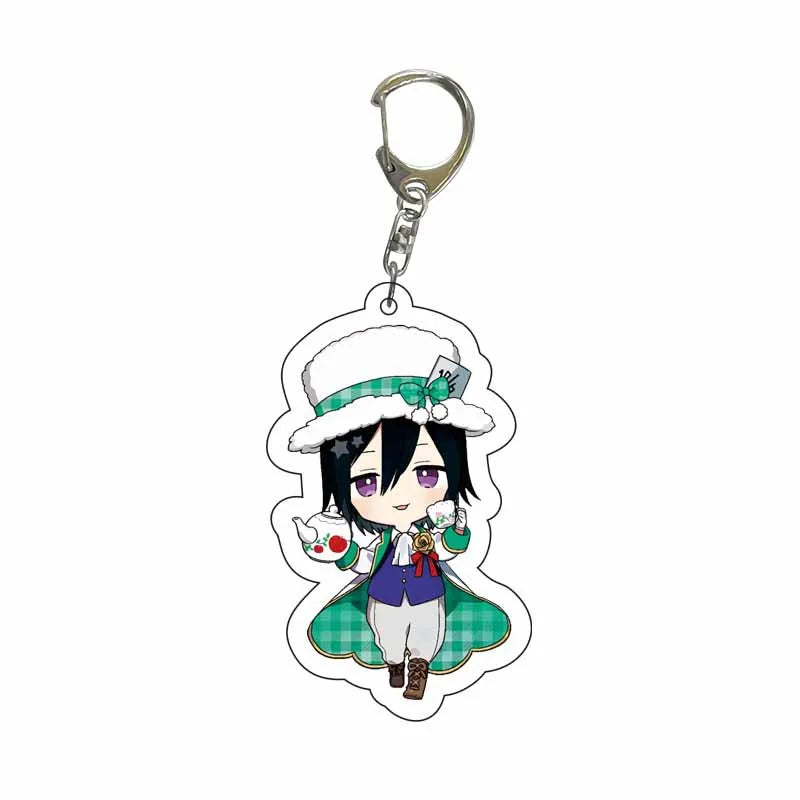 New Dogs Keychain Atsushi Nakajima Dazai Double Sided Transparent Acrylic Pendant Figure Key Holder Jewelry For Fans Accessories