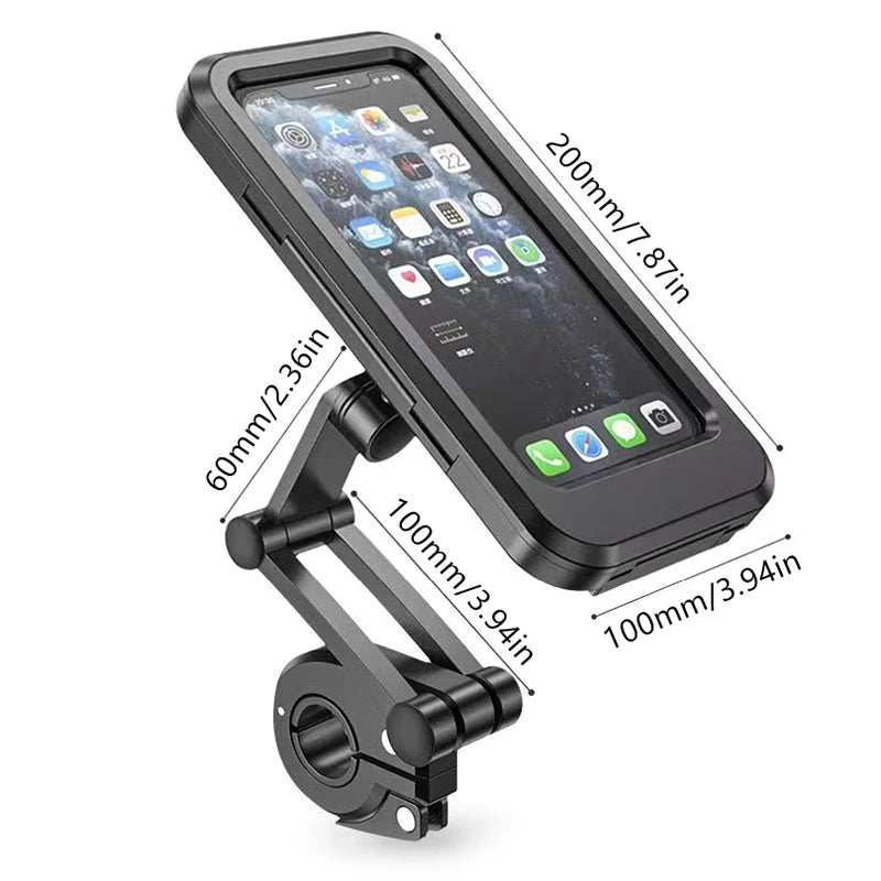 Waterproof Motorcycle Bike Mobile Phone Holder Magnetic Universal Bicycle GPS 360° Swivel Adjustable Motorcycle Cellphone Holder