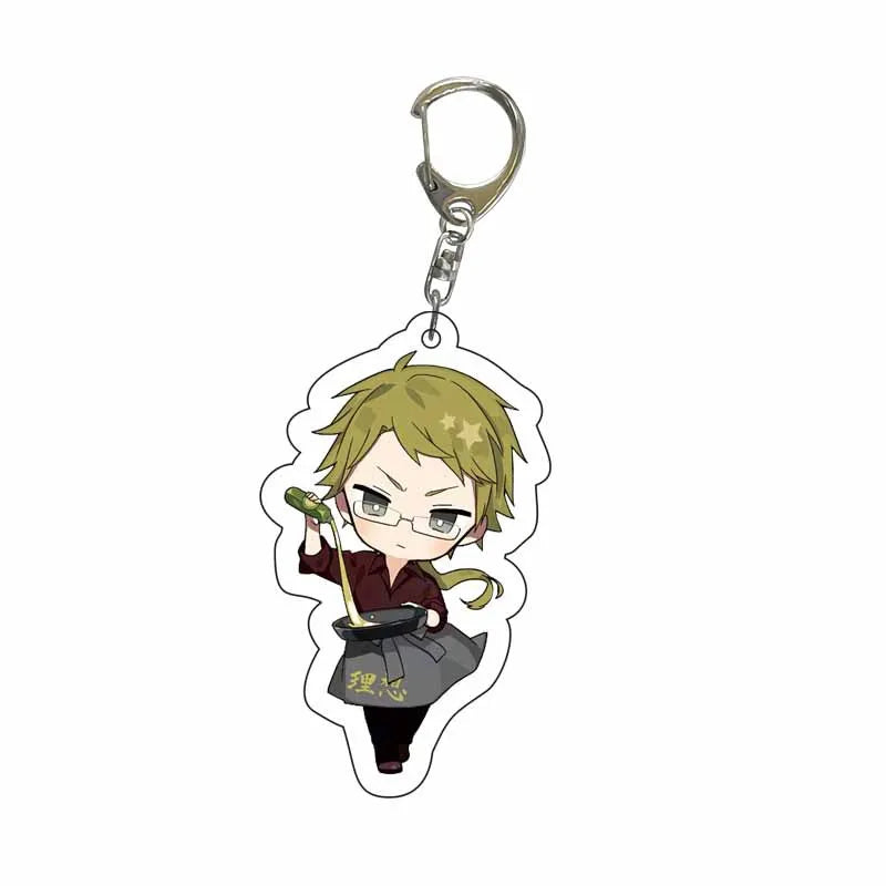 New Dogs Keychain Atsushi Nakajima Dazai Double Sided Transparent Acrylic Pendant Figure Key Holder Jewelry For Fans Accessories