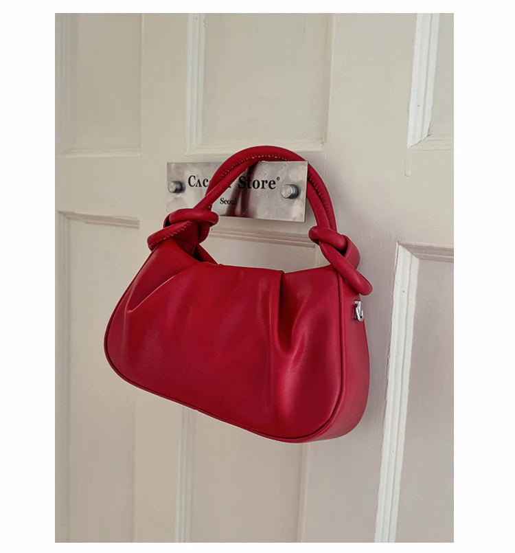 Advanced Sense Retro Women's Shoulder Bags 2025 New Versatile Niche Design Handbags Light Luxury Fashion Solid Crossbody Bag