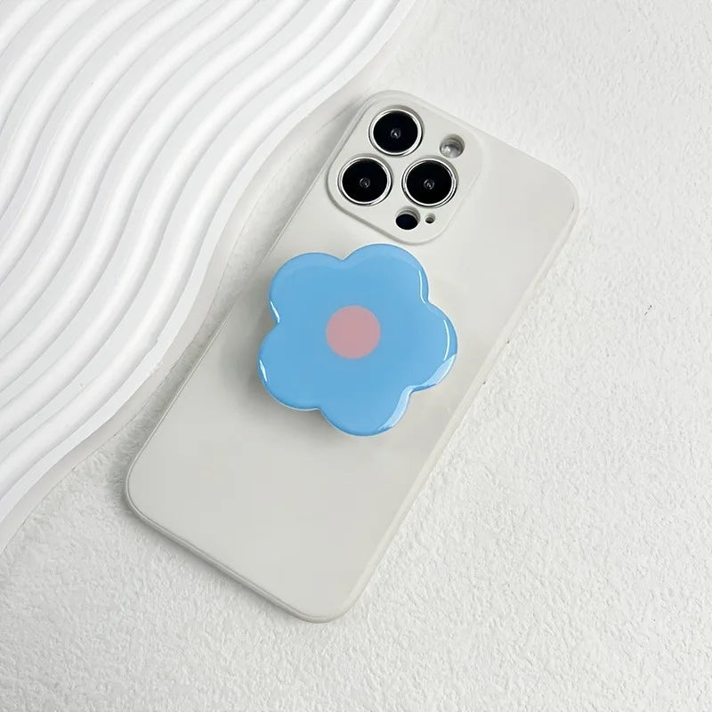 Clear Flower Folding Expandable Mobile Phone Grip Holder Socket Pocket Support for IPhone 16 Finger Ring Griptok Expanding Stand