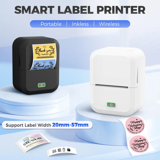 X2 Label Printer Mini Adhesive Label Maker Similar as B1 B21 M110 Marklife P50 E210 Inkless Bluetooth Label Machine Or 1PK Label
