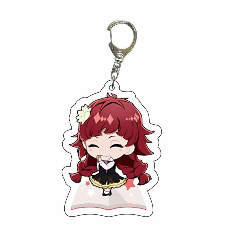 New Dogs Keychain Atsushi Nakajima Dazai Double Sided Transparent Acrylic Pendant Figure Key Holder Jewelry For Fans Accessories
