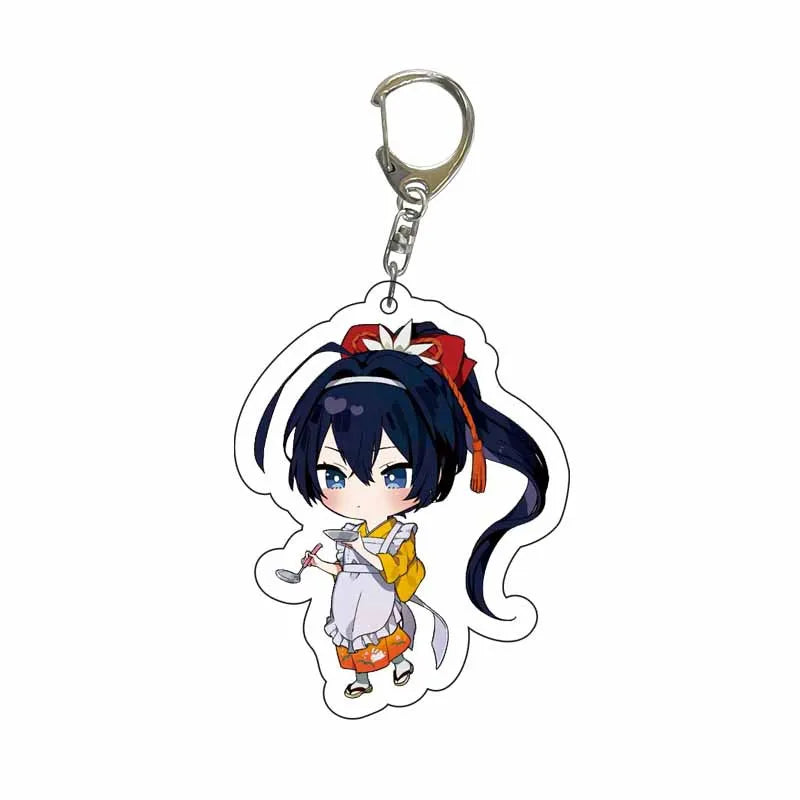 New Dogs Keychain Atsushi Nakajima Dazai Double Sided Transparent Acrylic Pendant Figure Key Holder Jewelry For Fans Accessories