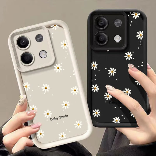 Phone Case for Xiaomi Redmi Note 13 12 Pro Plus 4G 5G 13C 12C Turbo 3 11 11S 10 10S 12S Shockproof Cover, Daisy Flowers