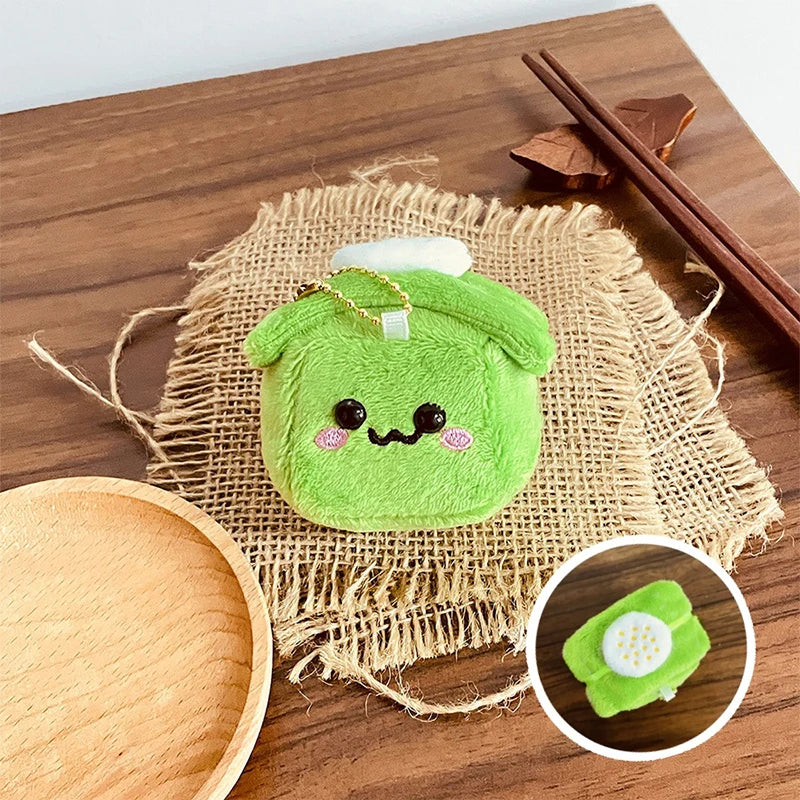 1PC Kawaii Japanese Colorful Rice Ball Doll Pendant Cute Salmon Sushi Plush Keychain Mini Stuffed Toy Couple Gift