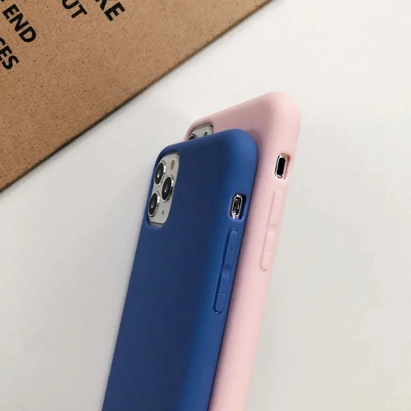 Candy Color Phone Case For iPhone 14 Plus 14 Pro Max 11 12 13 Pro X 7 8 Plus XR XS Max 12 mini Soft TPU shockproof Cover Funda