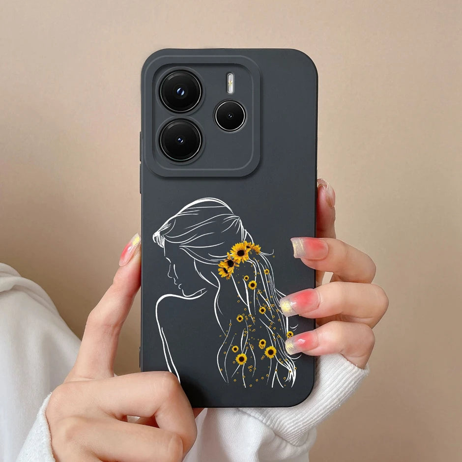 Case For Redmi Note 14 Pro Plus 4G 5G Pretty Sweet Girls Silicone Soft Protective Cover For RedmiNote14 14Pro Plus Fundas Bumper