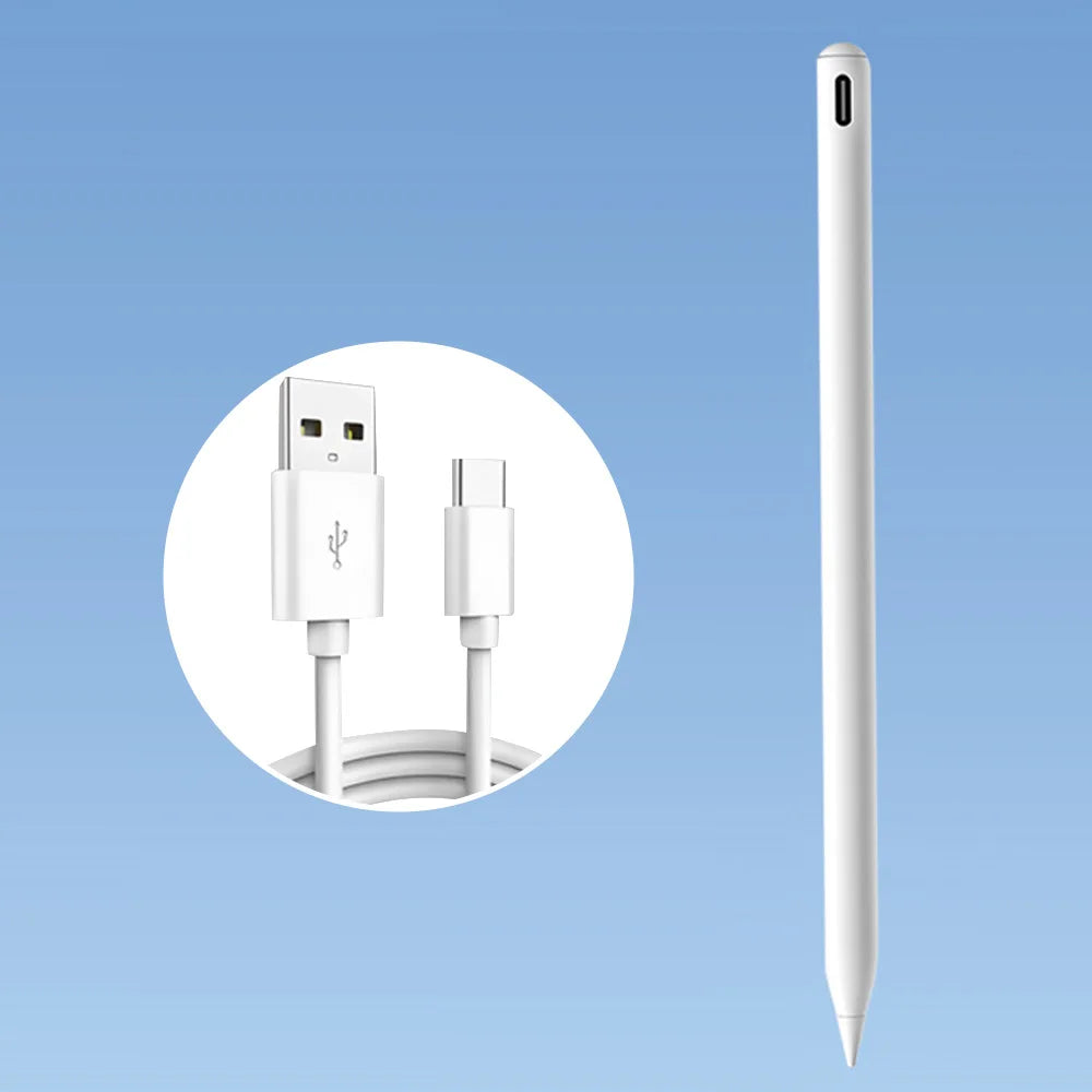 Stylus Pen for Apple iPad Magnetic Wireless Charging USB C Charging Palm Rejection Tilt Pen for iPad Pro Mini Air 2024 2022-2018